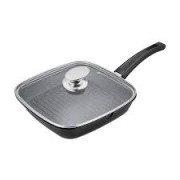 Tigaie Grill Aluminiu cu interior marmorat, 28 cm,maner ergonomic