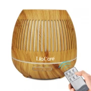 Umidificator ultrasonic si difuzor aromaterapie LilaCare cu telecomanda, 400 ml,7 culori