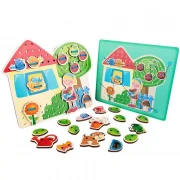 Joc de snuruit din lemn,educativ,multicolor