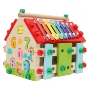 Casa multifunctionala din lemn,jucarie educativa