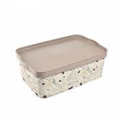 Cutie depozitare cu capac,41 x 32 x 14 cm, 7.50 Litri, crem