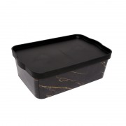 Cutie depozitare cu capac,41 x 32 x 14 cm,7.50 Litri, negru