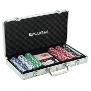 Set poker cu 300 Jetoane, valiza/servieta transport