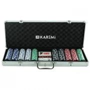 Set poker cu 500 Jetoane, valiza/servieta transport