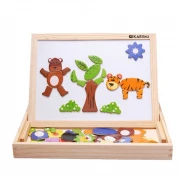 Puzzle din lemn cu tabla magnetica,2 fete