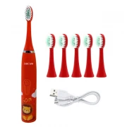 Periuta de dinti electrica LilaCare pentru copii, incarcare USB, 6 capete inlocuibile
