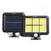 Proiector cu panou solar si senzor miscare, 120 LED tip COB