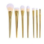 Set 7 pensule make-up cu maner auriu