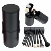 Set 12 pensule make-up in tub negru