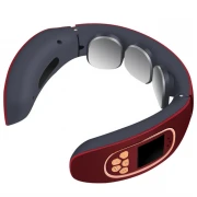Aparat masaj cervical Lila Care,puls electro-magnetic, telecomanda, vibratii, incalzire, 4 moduri