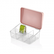 Organizator pentru ceai din plastic,6 compartimente,22x15x8 cm