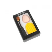 Set pensula ovala make-up pentru concealer,burete,curatator