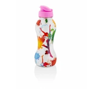 Sticla din plastic cu capac, 600 ml, roz