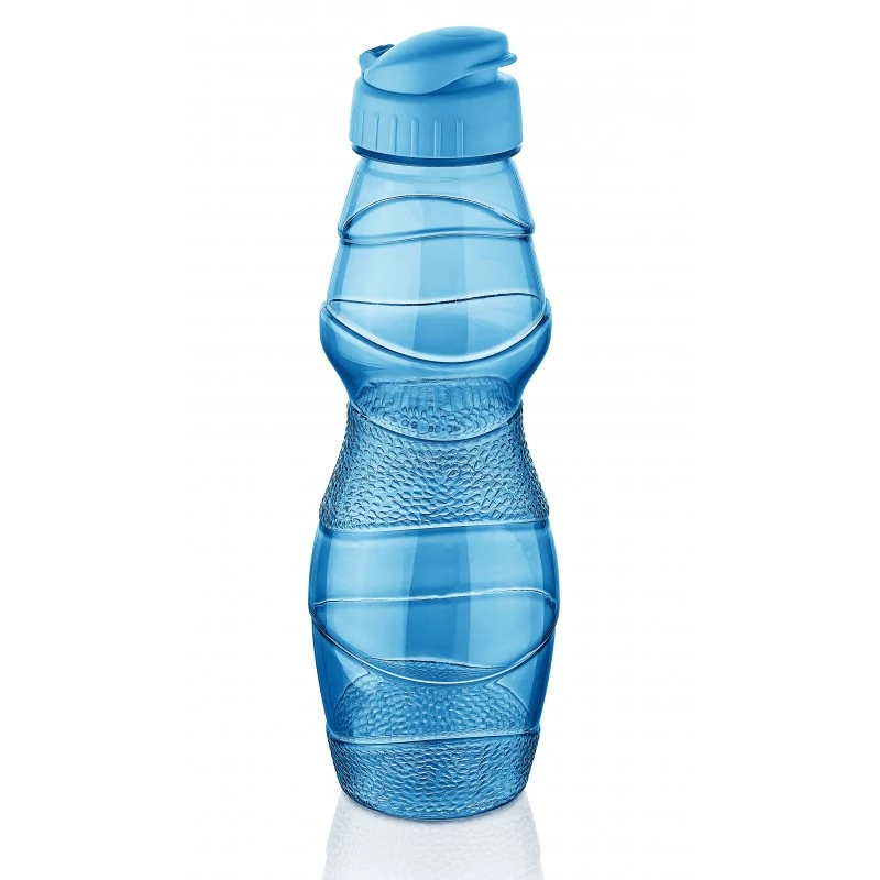 Sticla din plastic, cu capac, 0.6 Litri, albastru
