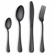 Set 24 tacamuri din inox, negru