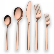 Set 30 tacamuri din inox, roz/auriu