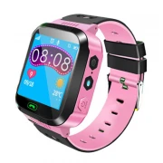 Ceas Smartwatch pentru copii Loomax cu functie telefon, camera,apel video, GPS, istoric traseu,monitorizare,android,roz