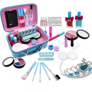 Trusa make-up copii si unghii, machiaj printesa, solubile in apa