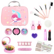 Trusa make-up copii si unghii, solubile in apa, machiaj sirena