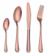 Set 24 tacamuri din inox, roz/auriu
