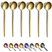 Set 6 linguri din inox, auriu