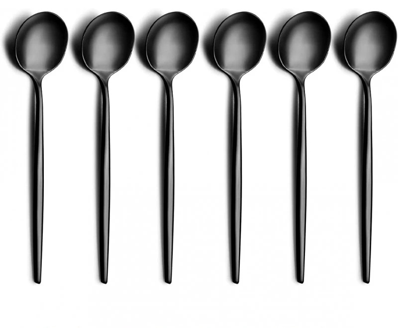 Set 6 linguri din inox, negru