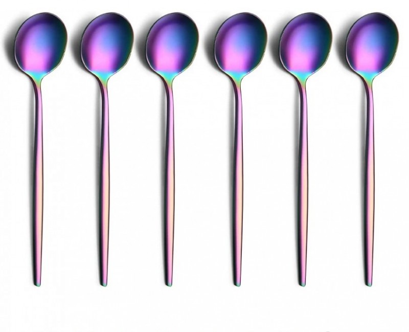 Set 6 linguri din inox, multicolor