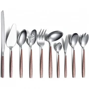 Set 10 tacamuri din inox, argintiu/maro