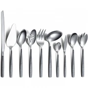 Set 10 tacamuri din inox, argintiu/negru