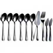 Set 10 tacamuri din inox, negru