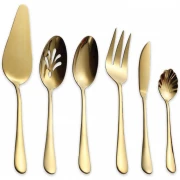 Set 6 tacamuri din inox, auriu