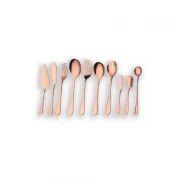 Set 10 tacamuri din inox, roz/auriu