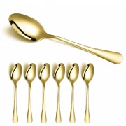Set 6 lingurite din inox, auriu