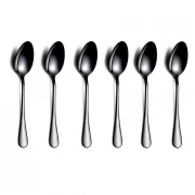 Set 6 lingurite din inox, negru