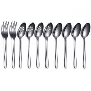 Set 10 tacamuri din inox, negru