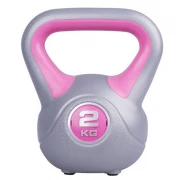 Gantera de 2 kg, gri/roz
