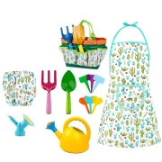 Set gradinarit pentru copii, unelte de gradinarit, sort si geanta transport, 16 piese