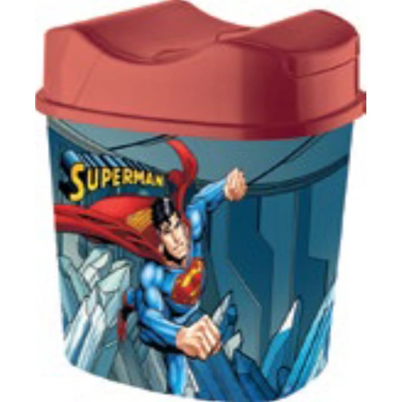 Cos de gunoi cu capac, 5.5 L, Superman