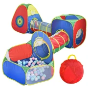 Cort cu tunele pentru copii, 5 in 1, 290 x 270 x 100 cm, multicolor