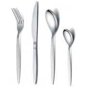 Set 24 tacamuri din inox, argintiu