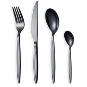 Set 24 tacamuri din inox, negru