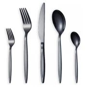 Set 30 tacamuri din inox, negru