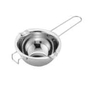 Vas din inox pentru topit ciocolata/unt, 400 ml, 14 x 27 cm