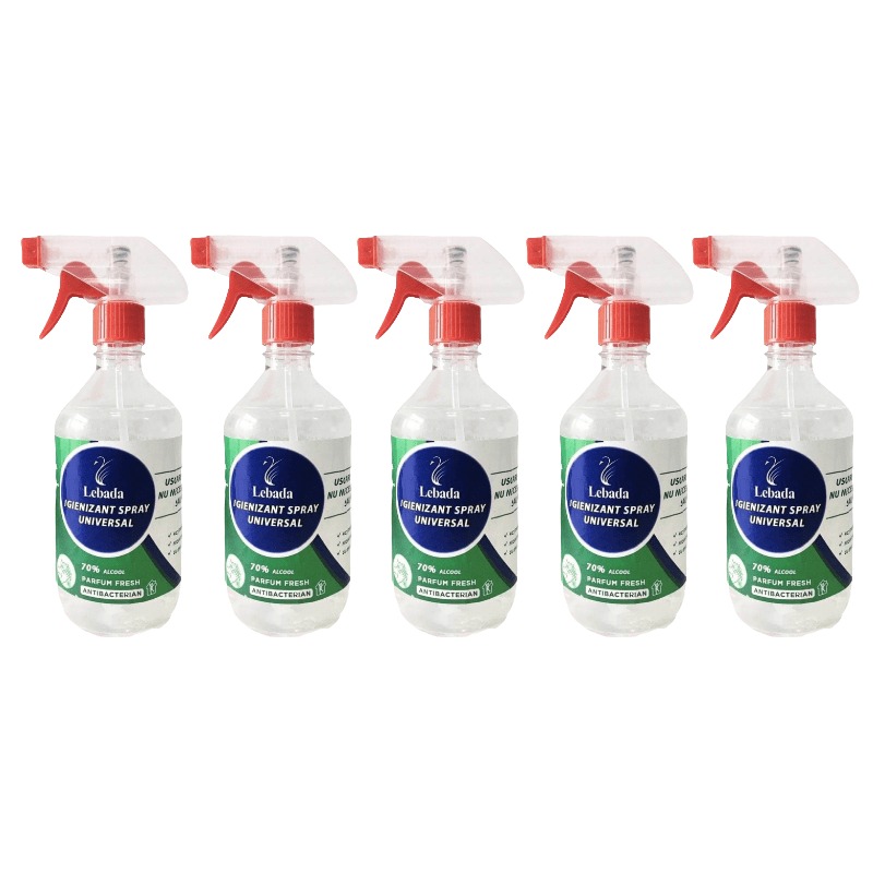 5 Dezinfectant universal spray 5x500 ml Lebada, 70% alcool