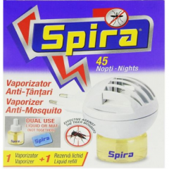 Aparat electric SPIRA cu rezerva lichida impotriva tantarilor, 35 ml, 45 nopti