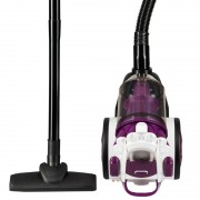 Aspirator fara sac Hausberg, Multi-Cyclone Vacuum Cleaner, 3L, 700W, 79dB, Alb/Magenta