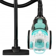 Aspirator fara sac Hausberg, Multi-Cyclone Vacuum Cleaner, 3L, 700W, 79dB, Alb/Turqouise