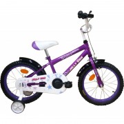 Bicicleta Jolly Kids™ pentru copii cu roti ajutatoare,mov
