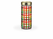 Borcan din sticla pictat manual - capacitate 2.2 L