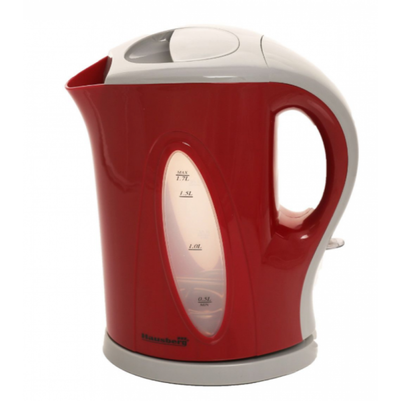 Cana fierbator Hausberg, gradata,2200 W, 1.7 L, rosu
